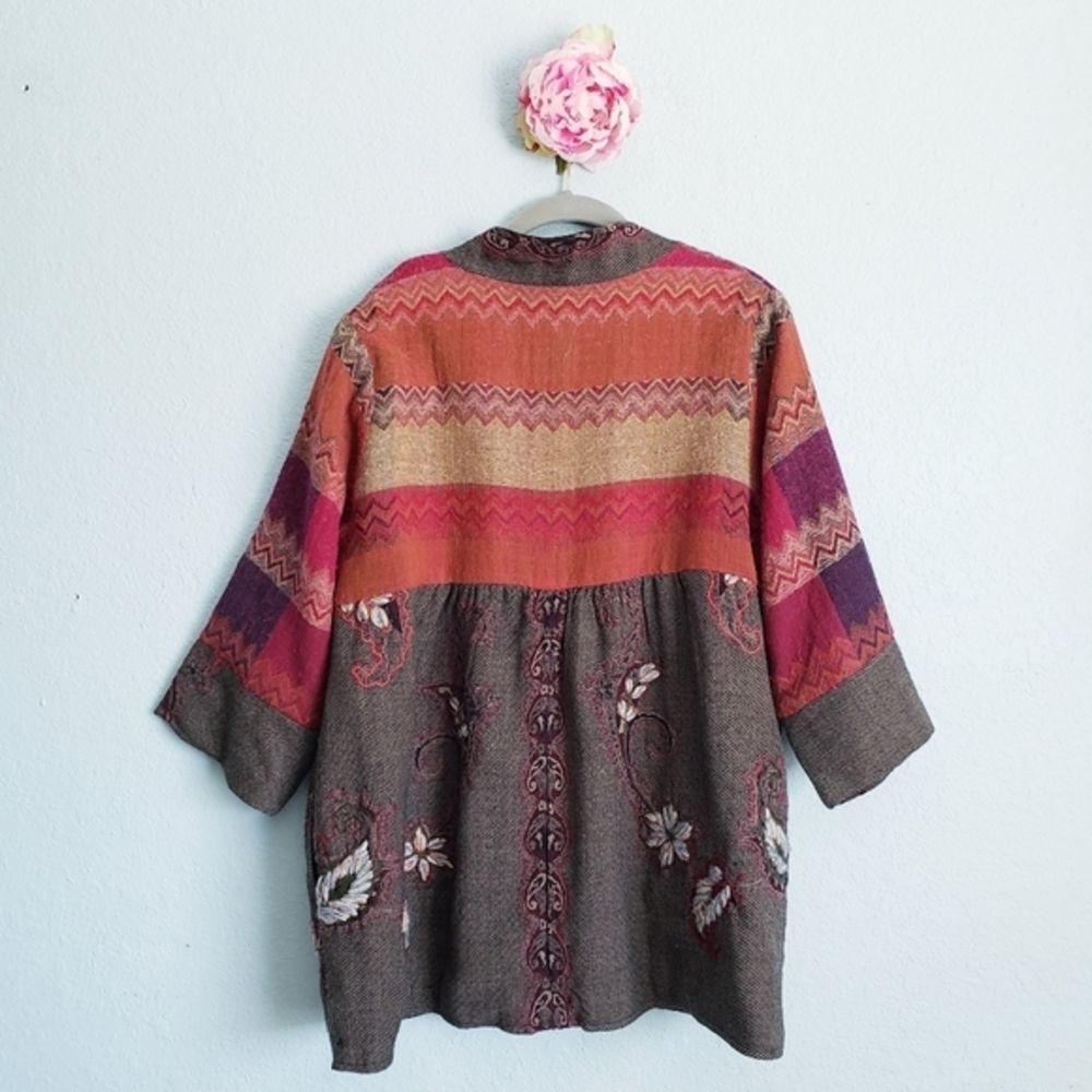 Soft Surroundings Multicolor Patterned Cardigan - image 2